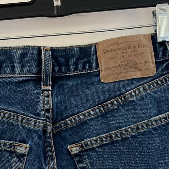 Abercrombie & Fitch Vintage Y2K Retro Slouch Jean Shorts Sz 6 - Picture 3 of 7